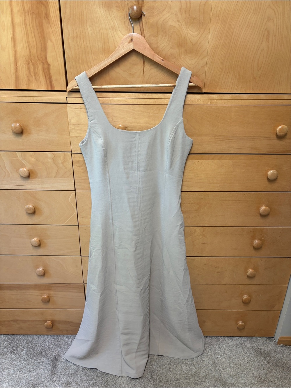 NWOT Joie Light Beige Sleeveless Midi Dress